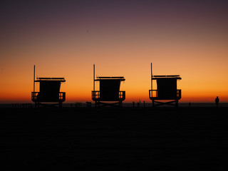 Sunset at Venice beach