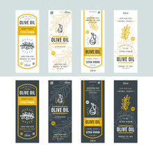 Set Of Templates Label For Olive Oil