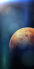 Wall Mural - planet venus lit by the sun