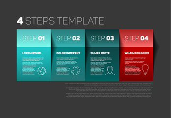 Poster - four steps template