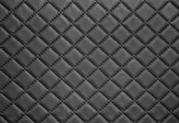 Fototapeta Black Leather texture with seam background
