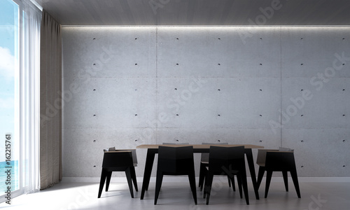 The 3d Rendering Interior Scene Of Modern Dining Room Design
