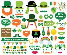 St. Patrick's Day Design Elements And Photo Booth Props 