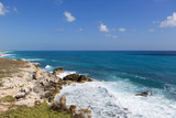 Fototapeta Morze - View from the high cliff to the Caribbean sea.