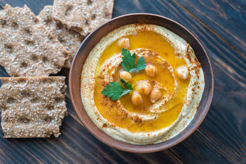 Poster - Bowl of hummus