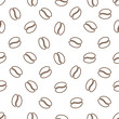 © Xenia - Seamless pattern with coffee beans. Linear style. Vector illustration.