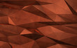 Abstract copper 3d rendering of triangulated surface