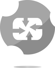 Poster - Upload from cloud icon. Upload button. Load symbol