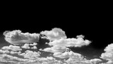 Fototapeta Niebo - Black sky and white clouds