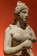 Portrait Of Beautiful Goddess Venus Realized In Stone
