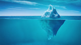 Underwater view of iceberg
