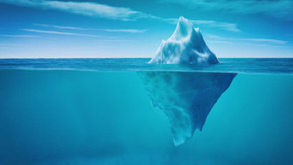 Wall Mural - underwater view of iceberg