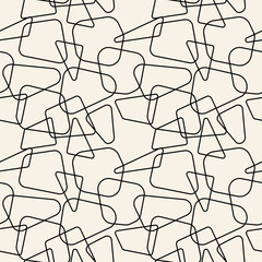 Poster - Modern vector seamless pattern with  abstract geometric shapes.