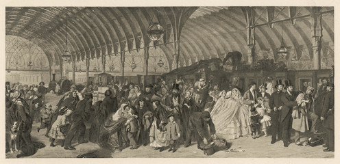 Wall Mural - Paddington Station. Date: 1864