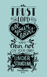 Biblical hand lettering Trust in the Lord with your heart. 