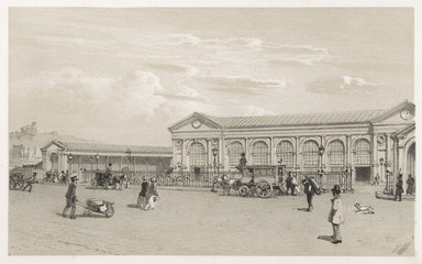 Wall Mural - Paris - Gare Du Nord. Date: circa 1850