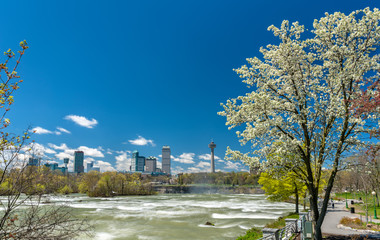 Sticker - View of Niagara Falls City from the US side