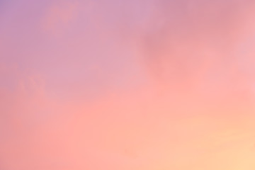 Wall Mural - Background of the pastel color evening sky and amazing clouds.