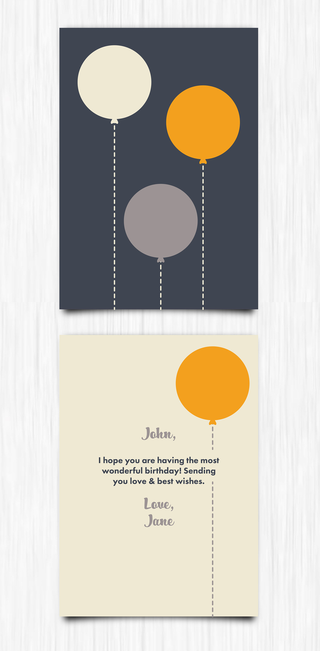Minimalist Balloon Birthday Card Layout 21 - Stock-Vorlage  Adobe For Birthday Card Indesign Template