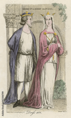 Fotomural King Henry I and Queen Matilda