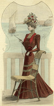 Seaside Dress 1890. Date: 1890