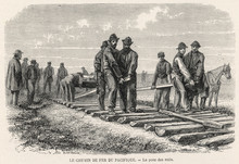 Union Pacific Track Laid. Date: 1868