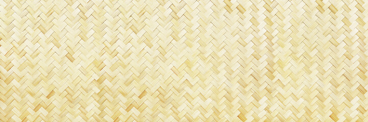 Poster - horizontal woven bamboo texture for background and design