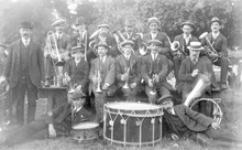 A Village Brass Band. Date: Circa 1900