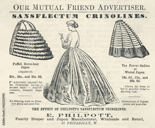 Cuadros en Lienzo Crinoline Advert. 1864. Date: 1864