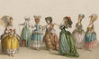 French Women 1780. Date: circa 1780