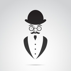 Wall Mural - gentleman vector icon.