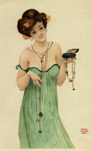 Female Type With Jewels. Date: Circa 1910