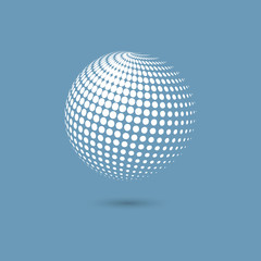 Aufkleber - Vector halftone spheres. Design element with shadow