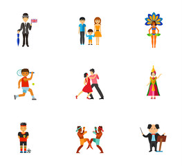 Poster - People of world icon set