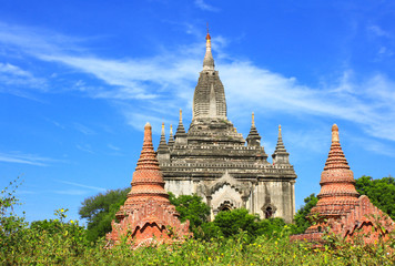 Sticker - Ancient temple in the archaeological zone, Bagan, Myanmar