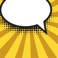 Poster - Blank comic balloon template. Clear comics colorful speech bubbles halftone dot background style pop art. Text dialog empty cloud creative idea conversation pattern sketch explosion.