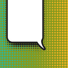 Poster - Blank comic balloon template. Clear comics colorful speech bubbles halftone dot background style pop art. Text dialog empty cloud creative idea conversation pattern sketch explosion.