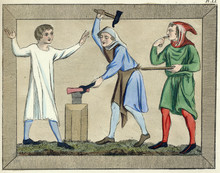 (Strutt) Blacksmiths. Date: 13th Century