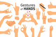 Colored hand gesture set