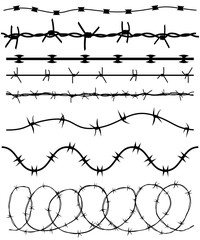 Barbed wire black line set