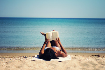 Reading at the beach