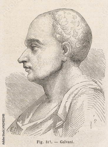 Luigi Galvani. Date: 1737 - 1798 Tableau sur Toile