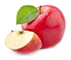 Poster - Red apple with slice