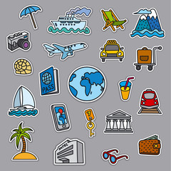 travel concept stickers