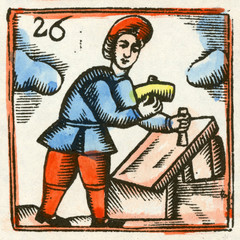 Wall Mural - 17th century Stoneworker. Date: 17th century