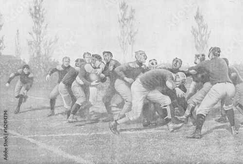 Plakat Sport - futbol amerykański. Data: 1905