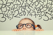 © Myst - beautiful cute little girl with handwritten numbers above her head