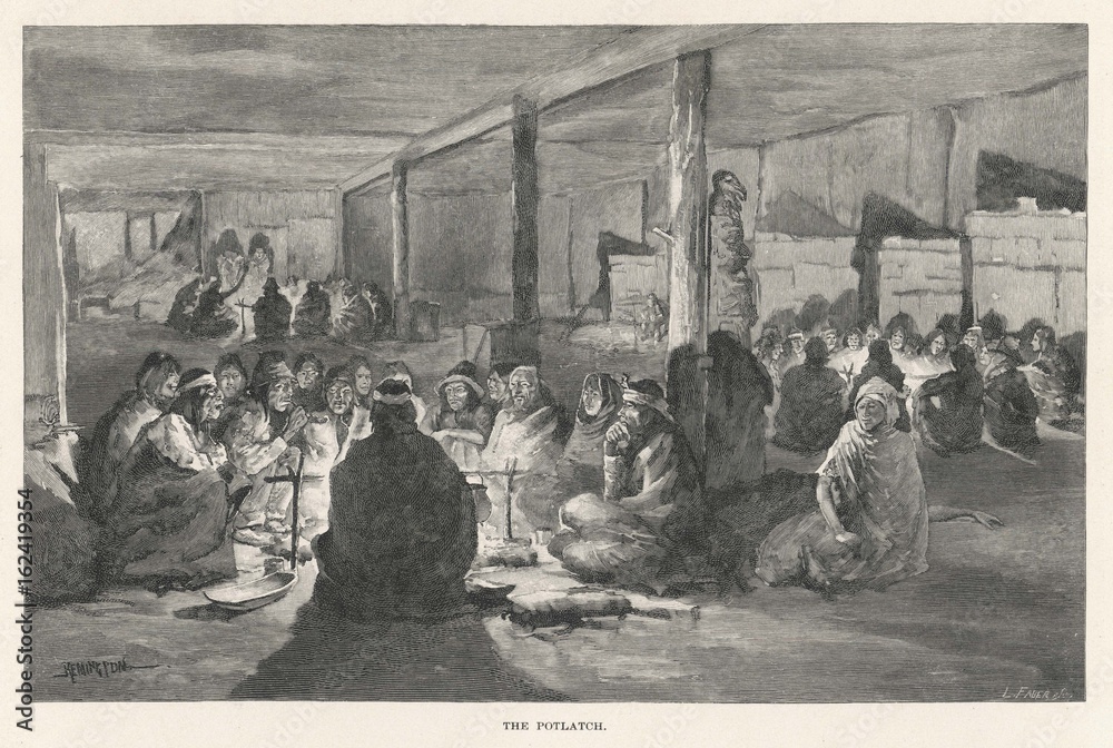 Alaskan Potlatch. Date: 1892