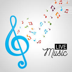 Poster - banner for the concert live music vector illustration graphic design