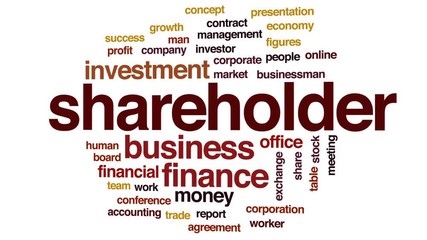 Sticker - Shareholder animated word cloud, text design animation.